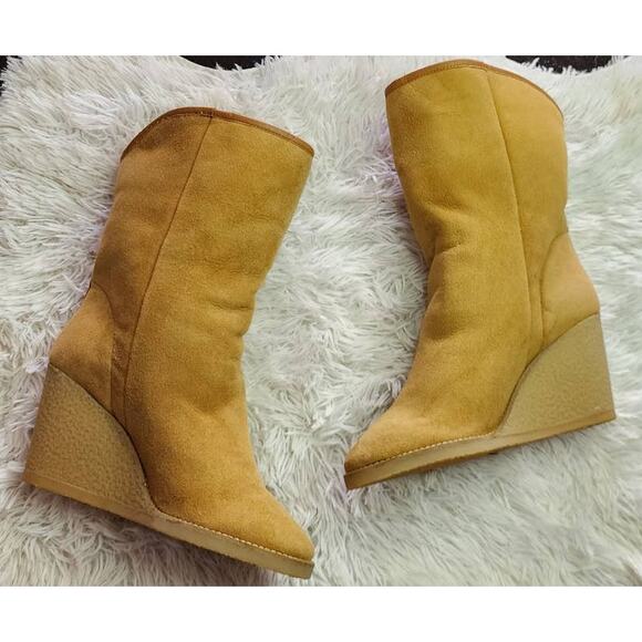 Isabel Marant Totam Shearling Wedge Boots 40 - Picture 2 of 14